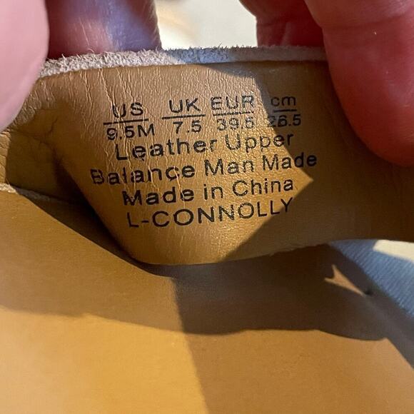 Franco Sarto Suede Ankle Strap Wedges Connolly Light Gray size 9.5 - Picture 6 of 7